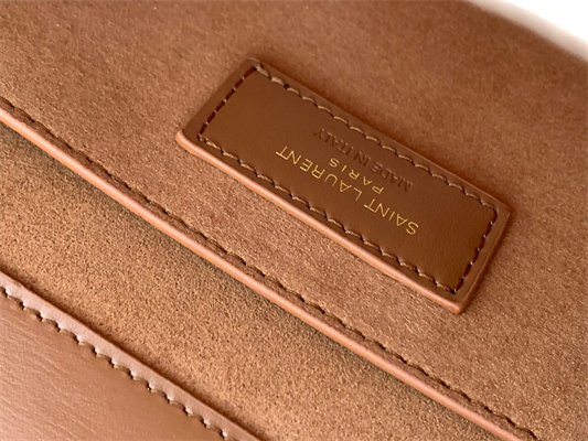 Y.S.L CASSANDRA MEDIUM TOP HANDLE BAG IN Cotton Canvas and Leather Gold Tone Metal