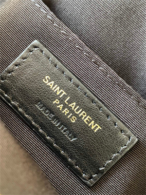 Y.S.L VINYLE ROUND CAMERA BAG IN Black Chevron Quilted Grain De Poudre Embossed Leather Gold Tone Metal