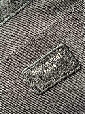 Y.S.L CASSANDRA MATELASS?? TABLET POUCH IN QUILTED LEATHER Black Color Silver Tone Metal