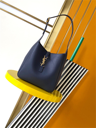 y.s.l le 5 a 7 S*pple small hobo bag in navy leather