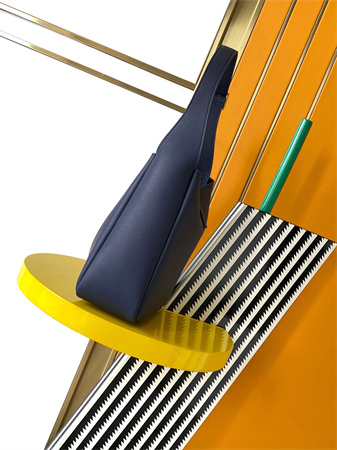 y.s.l le 5 a 7 S*pple small hobo bag in navy leather