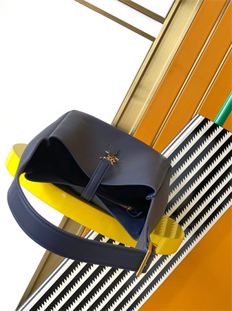 y.s.l le 5 a 7 S*pple small hobo bag in navy leather