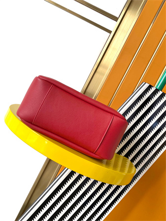 y.s.l le 5 a 7 S*pple small hobo bag in red leather