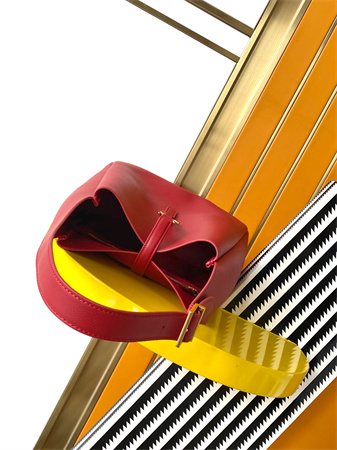 y.s.l le 5 a 7 S*pple small hobo bag in red leather