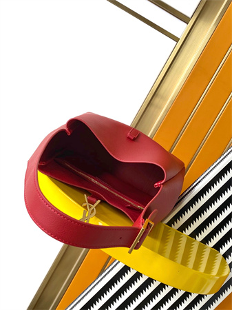 y.s.l le 5 a 7 S*pple small hobo bag in red leather