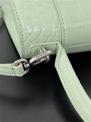 Women’s Hourglass Small Handbag Crocodile Embossed In Mint Green