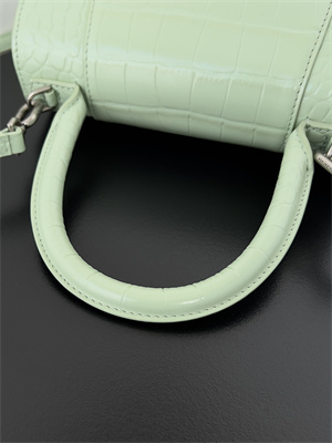 Women’s Hourglass Small Handbag Crocodile Embossed In Mint Green