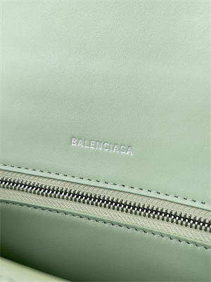 Women’s Hourglass Small Handbag Crocodile Embossed In Mint Green