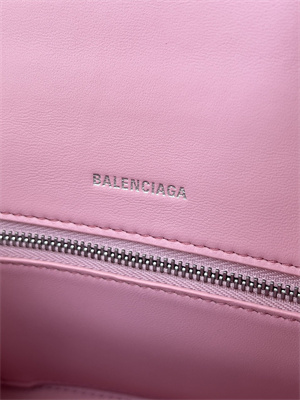 Women’s Hourglass Small Handbag Crocodile Embossed In Peach Pink