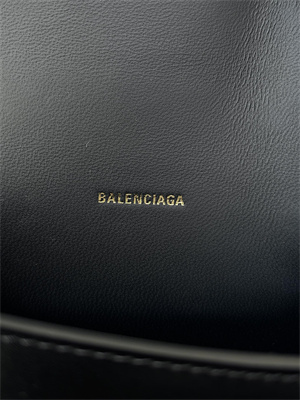 Women’s Hourglass XS Handbag Shiny Box Calfskin In Black-Gold