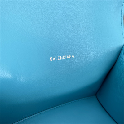 Women’s Hourglass XS Handbag Crocodile Embossed In Blue-Silver