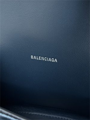 Women’s Hourglass XS Handbag Crocodile Embossed In Navy-Silver