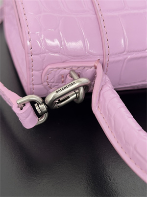 Women’s Hourglass XS Handbag Crocodile Embossed In Lt Purple-Silver