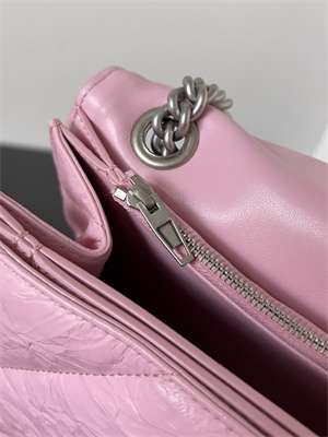 Women’s CRUSH Medium Chain Bag Quilted In Pink Crushed Calfskin