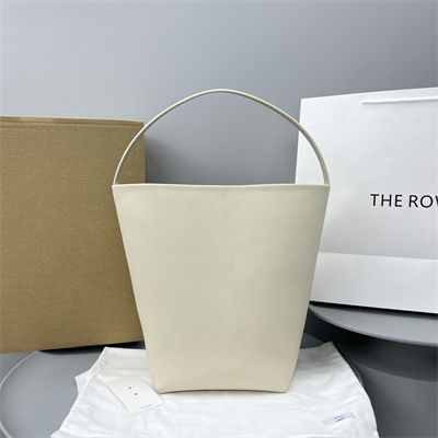 T*e R0w park n/s large tote bag grained calfskin white color