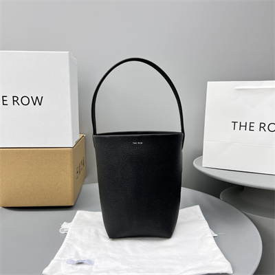 T*e R0w park n/s small tote bag grained calfskin black color