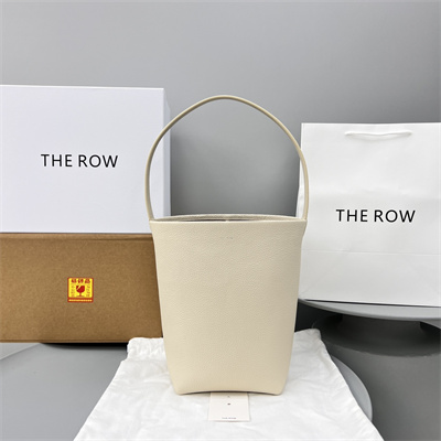T*e R0w park n/s medium tote bag grained calfskin white color