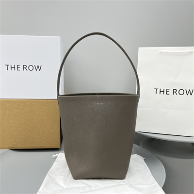 T*e R0w park n/s medium tote bag grained calfskin taupe color