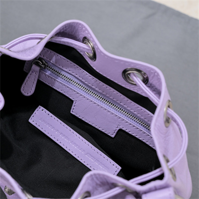 Women’s Le Cagole XS Bucket Bag In Arena Lambskin Purple Color