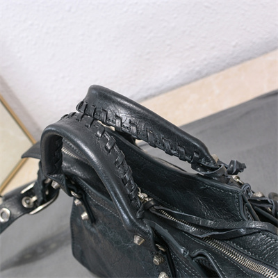 Women’s NEO Cagole XS Handbag In Arena Lambskin Dk Grey Color