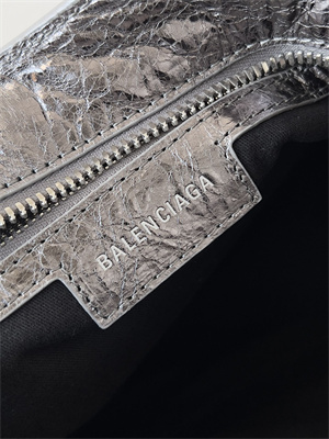 Women’s NEO Cagole XS Handbag In Metallized Arena Lambskin Silver Color