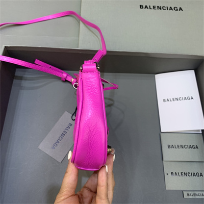 Women’s Le Cagole Mini Bag With Chain In Arena Lambskin Fuchsia Color