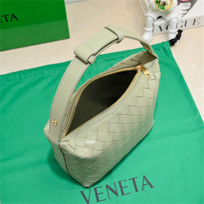 BV Mini Wallace Shoulder Bag In Soft Calfskin Leather Travertine Color