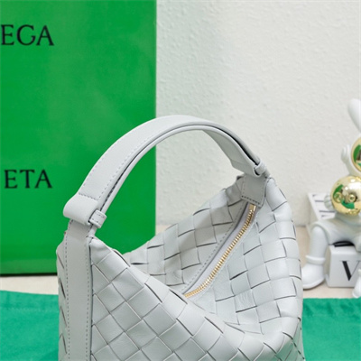 BV Mini Wallace Shoulder Bag In Soft Calfskin Leather Agate Grey Color