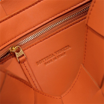 BV Cassette Cross Body Bag In Lambskin Orange Color