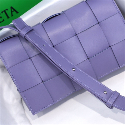 BV Cassette Cross Body Bag In Lambskin Lavender Color