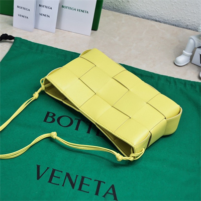 BV Cassette Pouch With Strap In Calfskin Sherbert Color