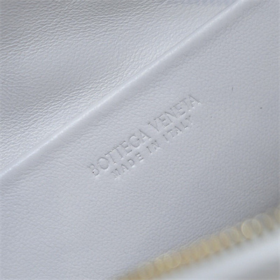 BV Small Loop Camera Bag In Lambskin Leather White Color