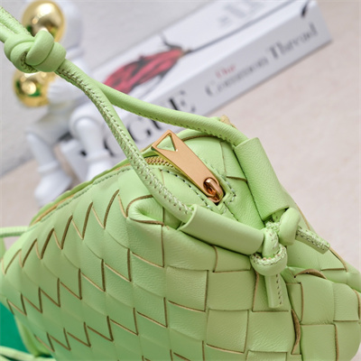 BV Mini Loop Camera Bag In Lambskin Leather Fennel Color