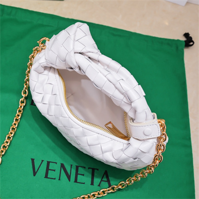 BV Mini Jodie With Chain In Lambskin Leather White Color
