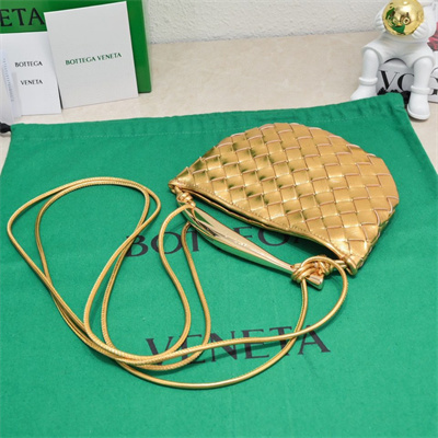 BV Mini Sardine Cross Body Bag In Lambskin Gold Color