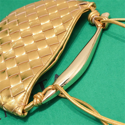 BV Mini Sardine Cross Body Bag In Lambskin Gold Color