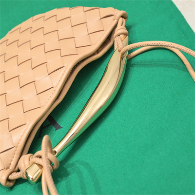 BV Mini Sardine Cross Body Bag In Lambskin Almond Color