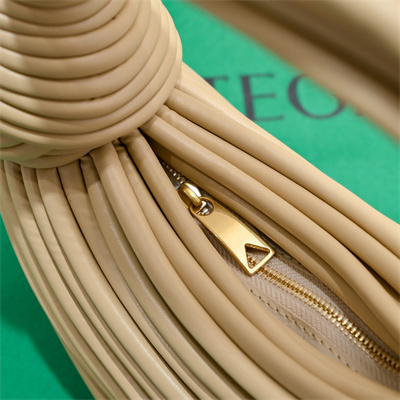 BV Mini Tubular Double Knot Bag In Lambskin Leather Porridge Color