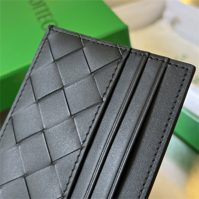 BV Card holder In Calfskin Leather Black
