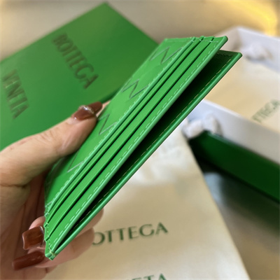 BV Card holder In Calfskin Leather Parakeet