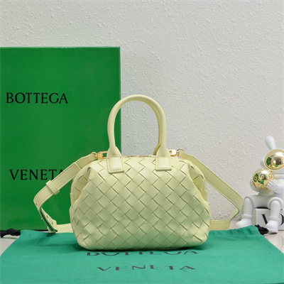 BV Mini Bauletto Bowling Bag In Lambskin Leather Ice Cream Color