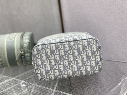 cd travel vanity case D*or oblique jacquard grey