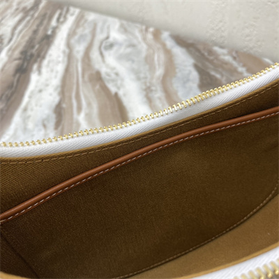 Ce**e ava bag in triomphe canvas and calfskin white