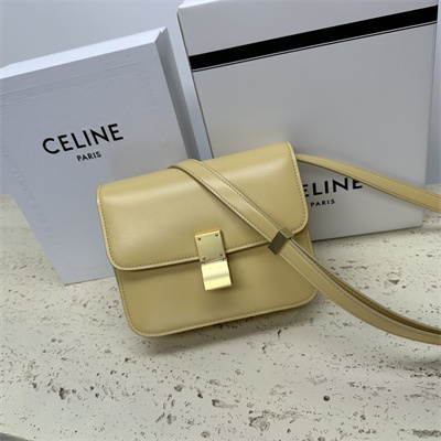 Ce**e teen classic box bag in pollen box calfskin leather