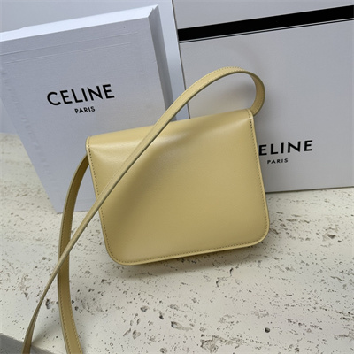 Ce**e teen classic box bag in pollen box calfskin leather