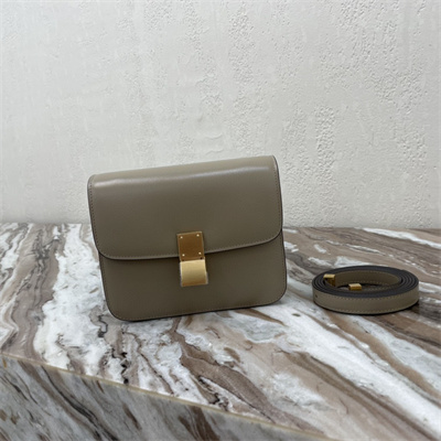 Ce**e teen classic box bag in pebble box calfskin leather