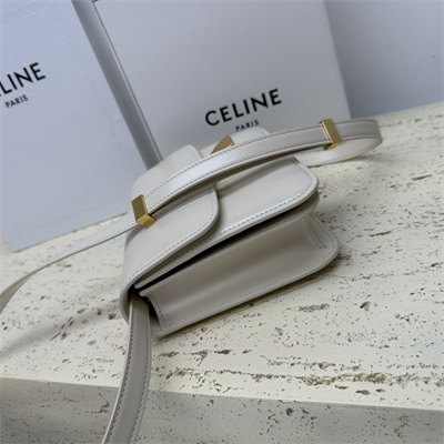 Ce**e teen classic box bag in chalk box calfskin leather