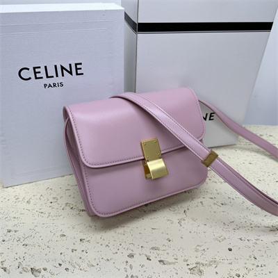 Ce**e teen classic box bag in lilac box calfskin leather