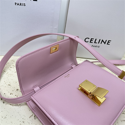 Ce**e teen classic box bag in lilac box calfskin leather