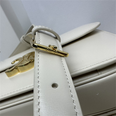 Ce**e classique triomphe bag in shiny calfskin white color